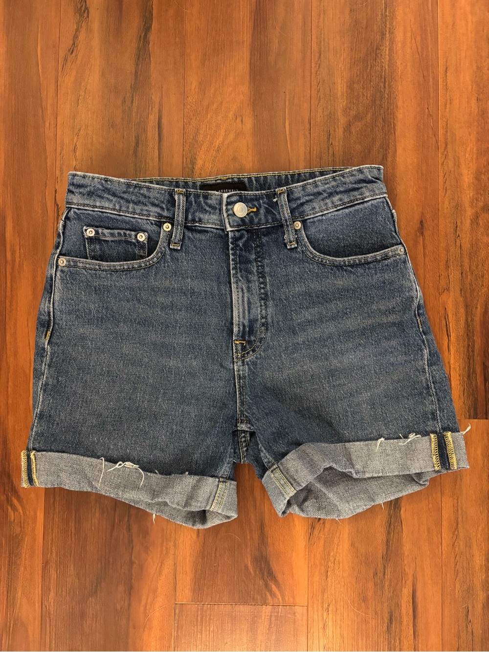 Free Assembly Women’s Classic High-Waist Dark Blue Shorts